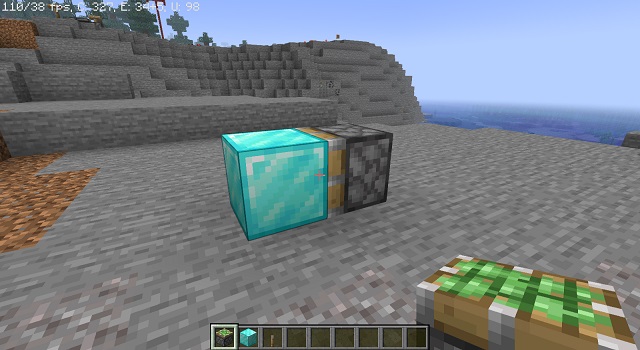 ఒక బ్లాక్ పక్కన అంటుకునే పిస్టన్